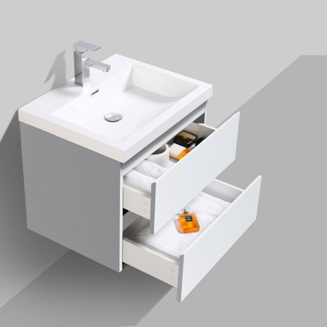 24'' / 30'' / 36'' Floating Vanity with Acrylic Countertop