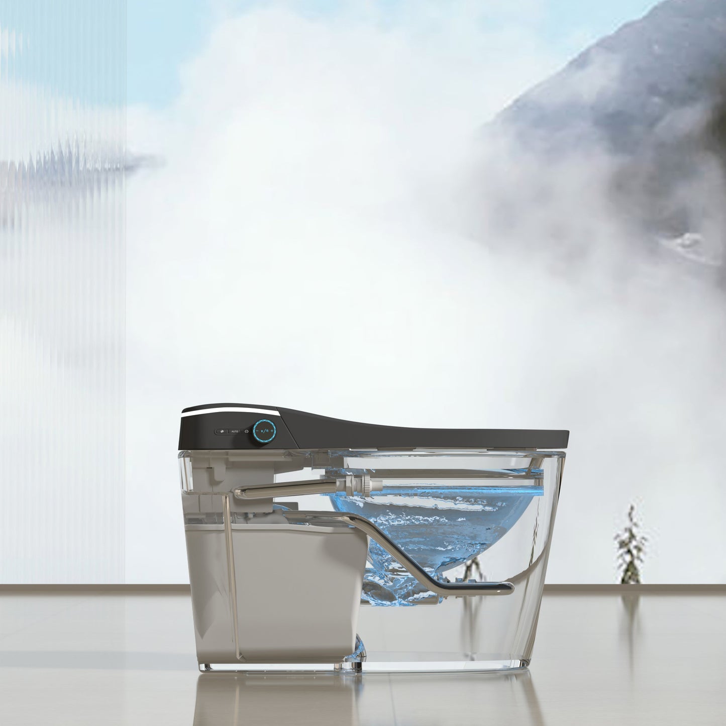 T9013B Smart Toilet - All Black