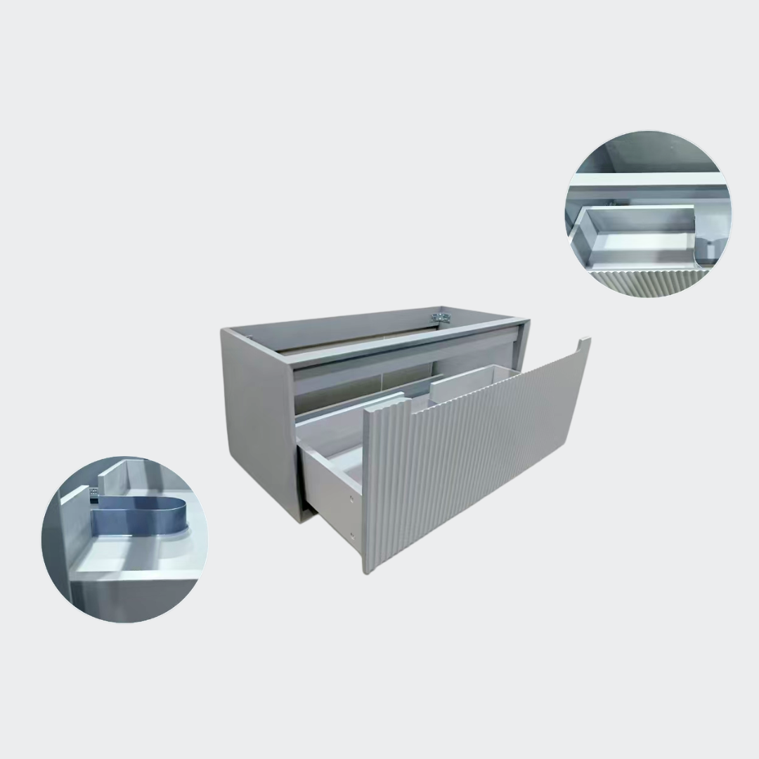 32'' / 36'' / 40'' TW - Floating Vanity with Acrylic Matte Countertop