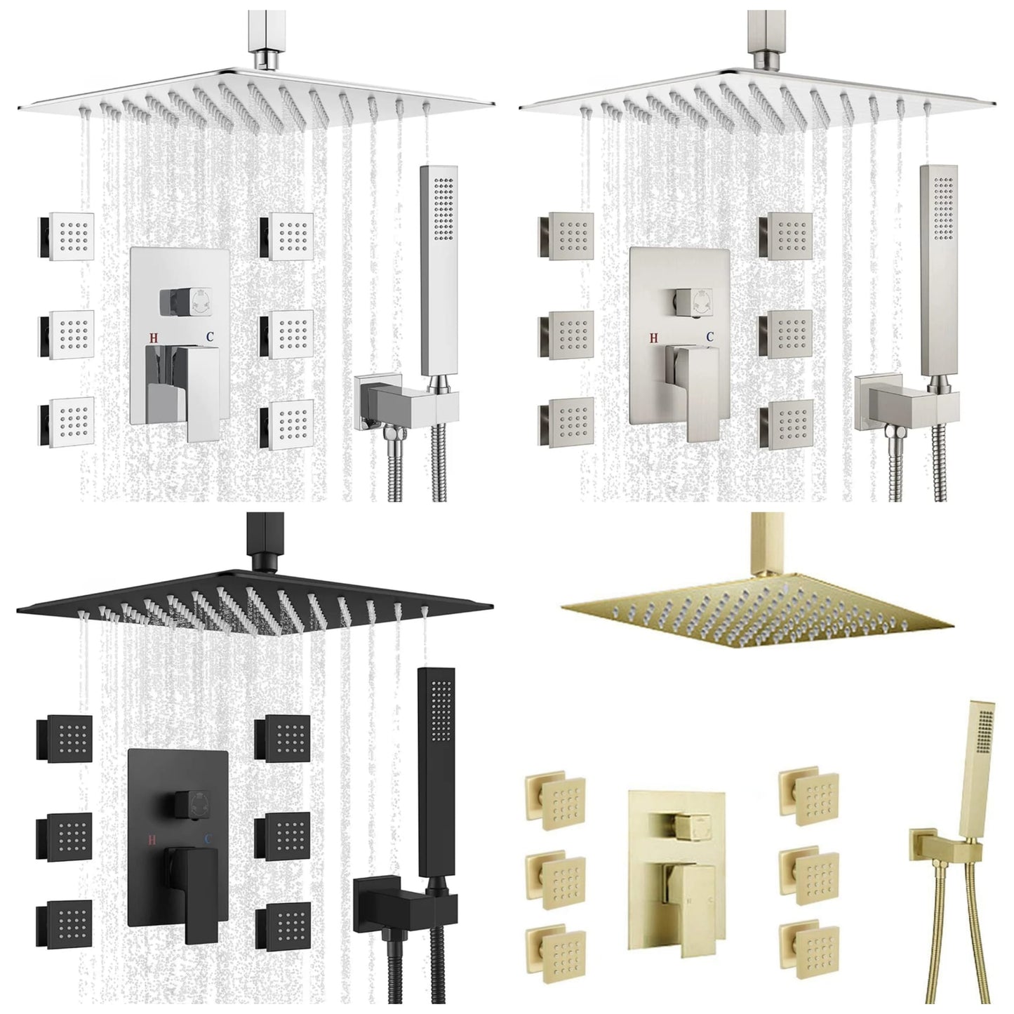 Shower Set with 6 Body Jets