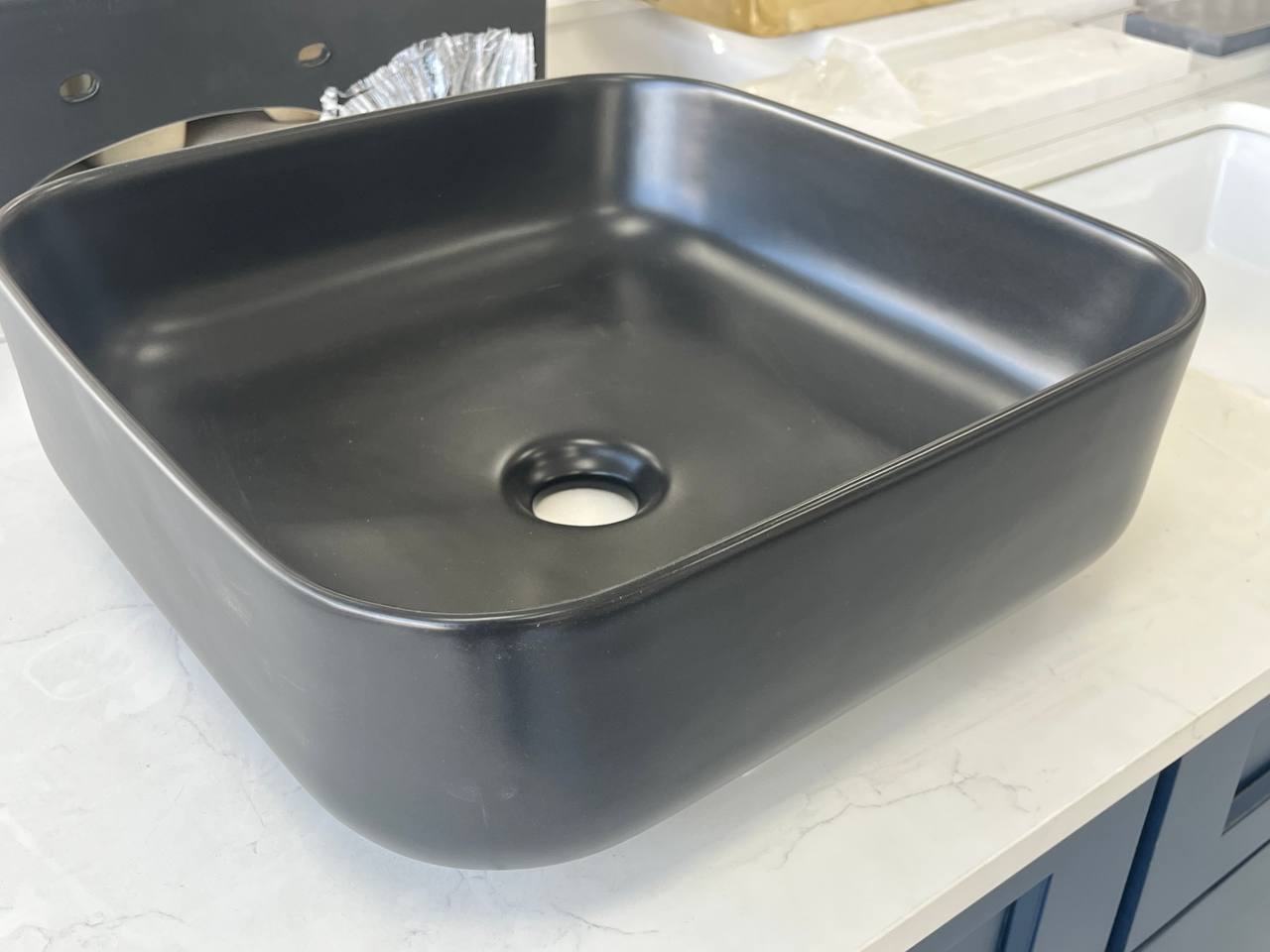 DVS11 Ceramic Vessel Sink Square Matt Black (Final Sale)