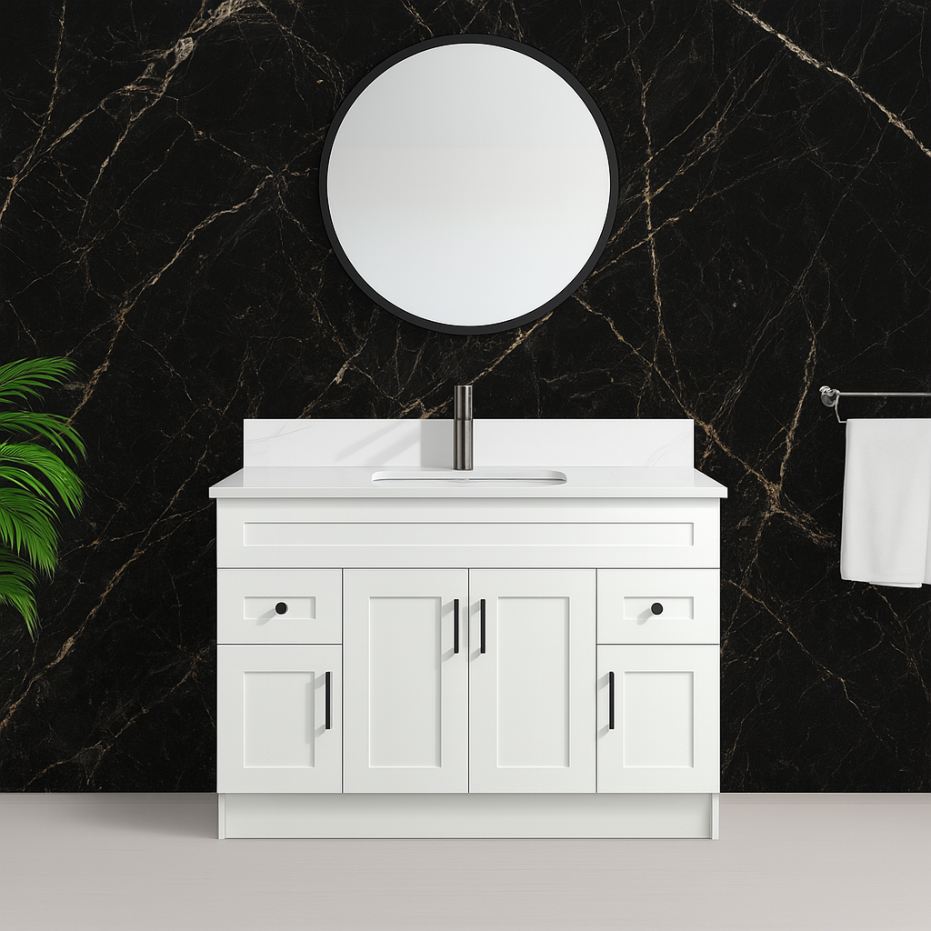 48'' MDF with 4 Doors, 2 Drawers