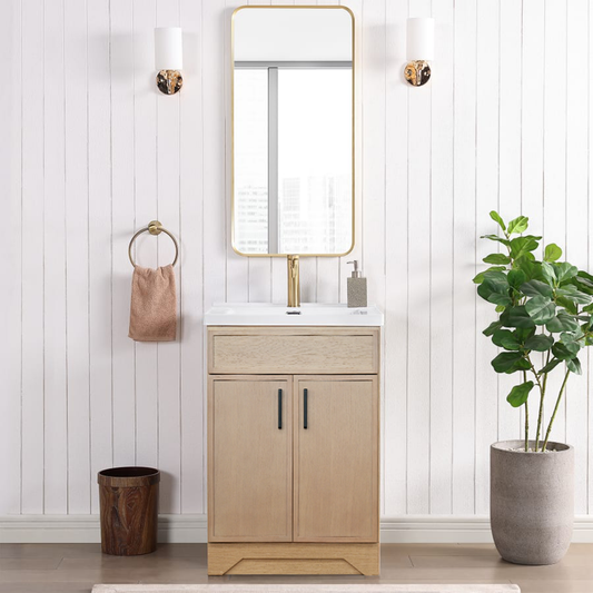 24'' Solid Wood - Slim Oak - Two Doors