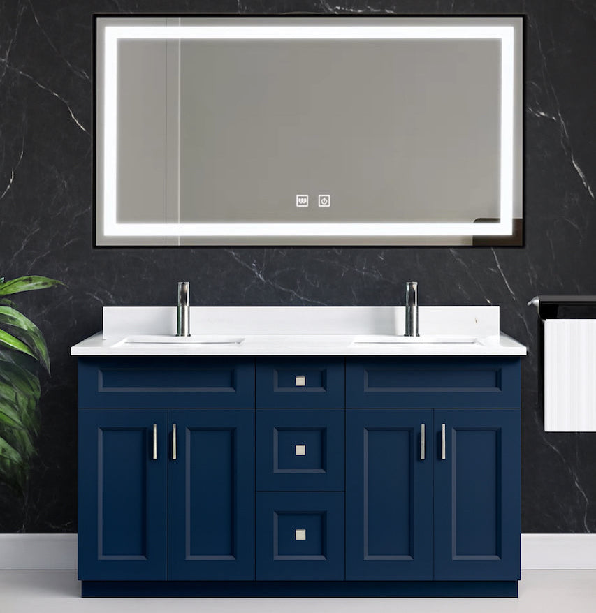 72'' Solid Wood - Double Sink
