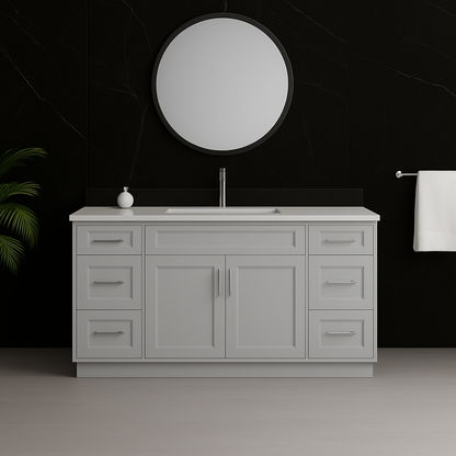 72'' Solid Wood - Single Sink