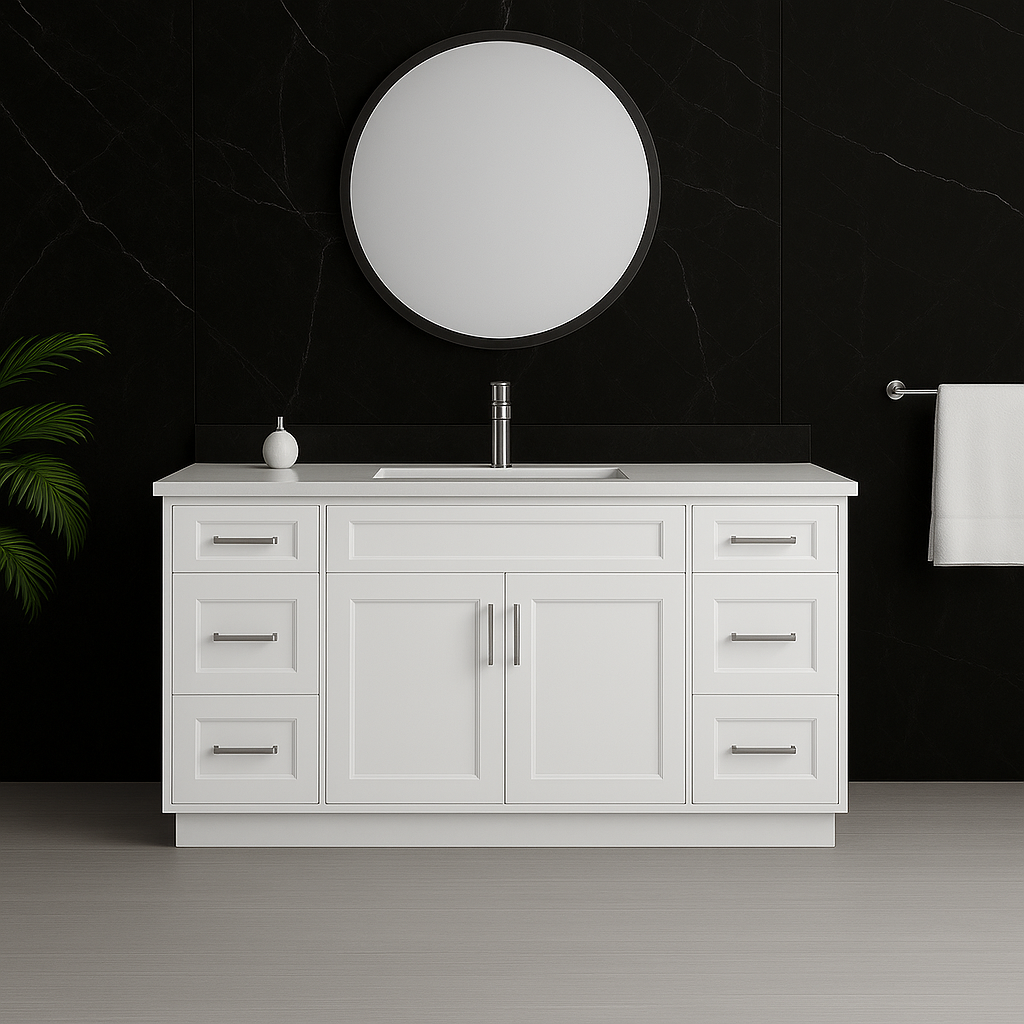 72'' Solid Wood - Single Sink