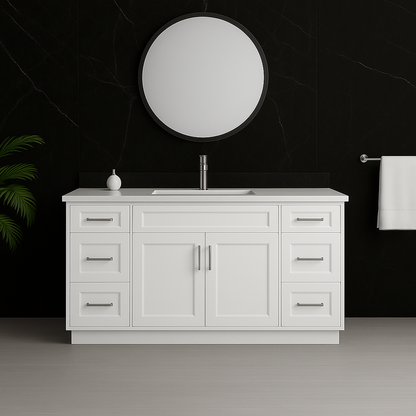 72'' Solid Wood - Single Sink