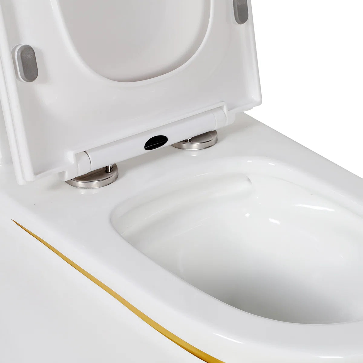 T2258 - White & Gold One Piece Toilet