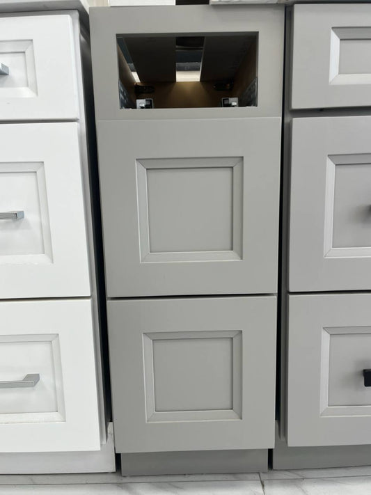 DV12 Vanity Side Drawers Solid Wood Grey 12" (Final Sale)