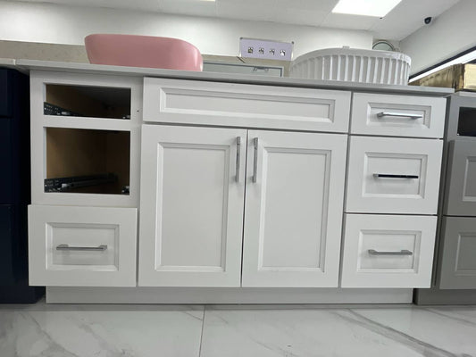 DV13 Vanity Solid Wood White 60" (Final Sale)