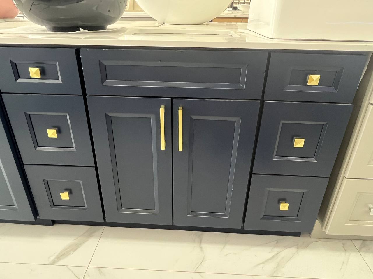 DV04 Vanity Solid Wood Navy Blue 48" (Final Sale)