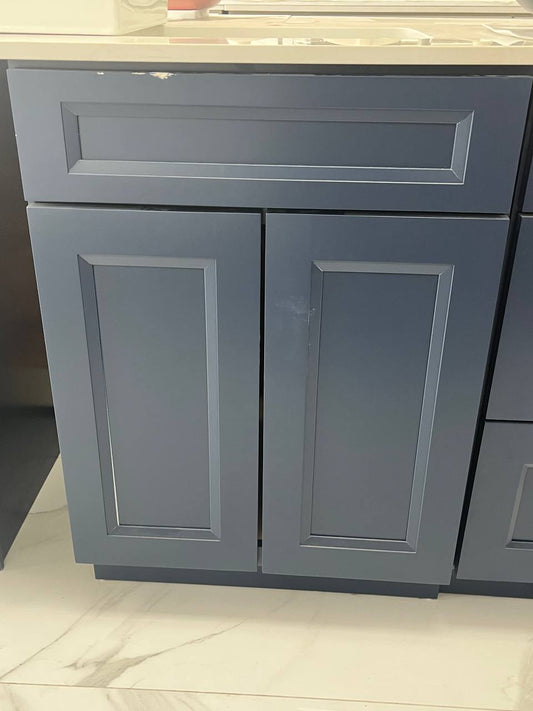 DV05 Vanity Solid Wood Navy Blue 24" (Final Sale)