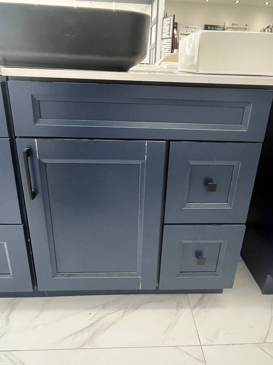 DV06 Vanity Solid Wood Navy Blue 30" (Final Sale)
