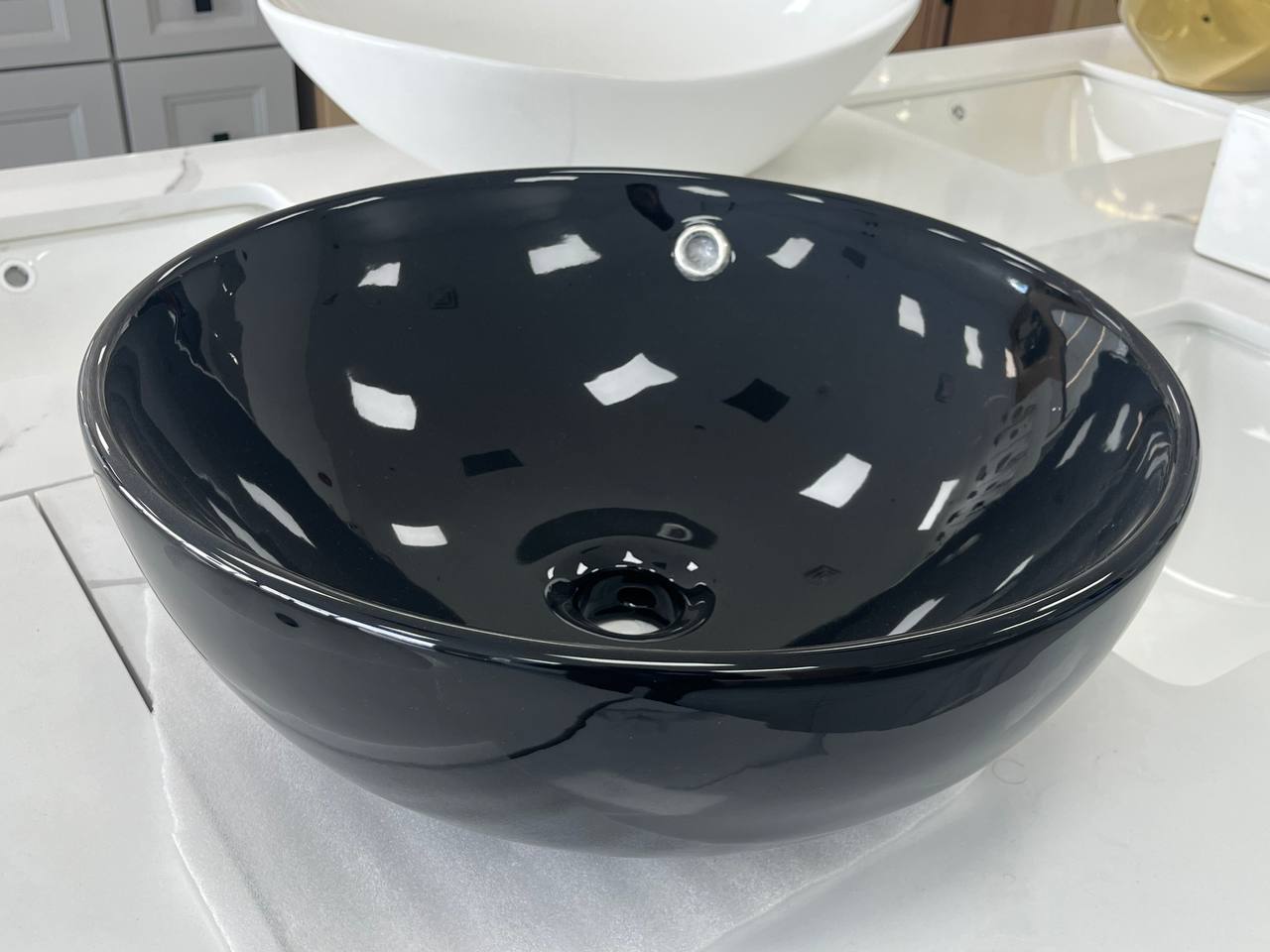 DVS14 Ceramic Vessel Sink Glossy Black (Final Sale)